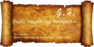 Gyöngyösy Hajnalka névjegykártya