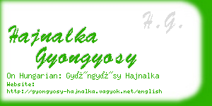 hajnalka gyongyosy business card